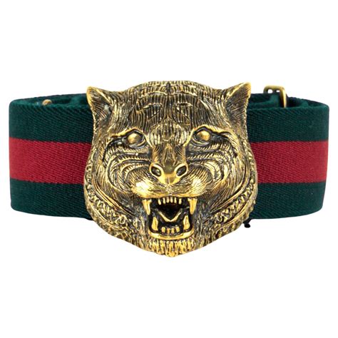 silver belt gucci|gucci belt with tiger buckle.